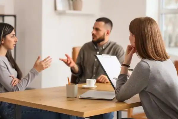 Image of couple access free mediation using family mediation voucher scheme Eastleigh